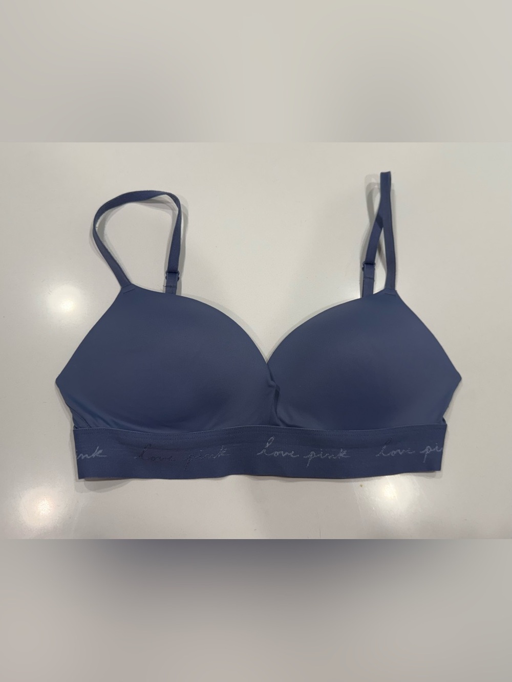 PINK Victoria's Secret 34C Padded Bra Blue/Pink Adjustable Straps bralette